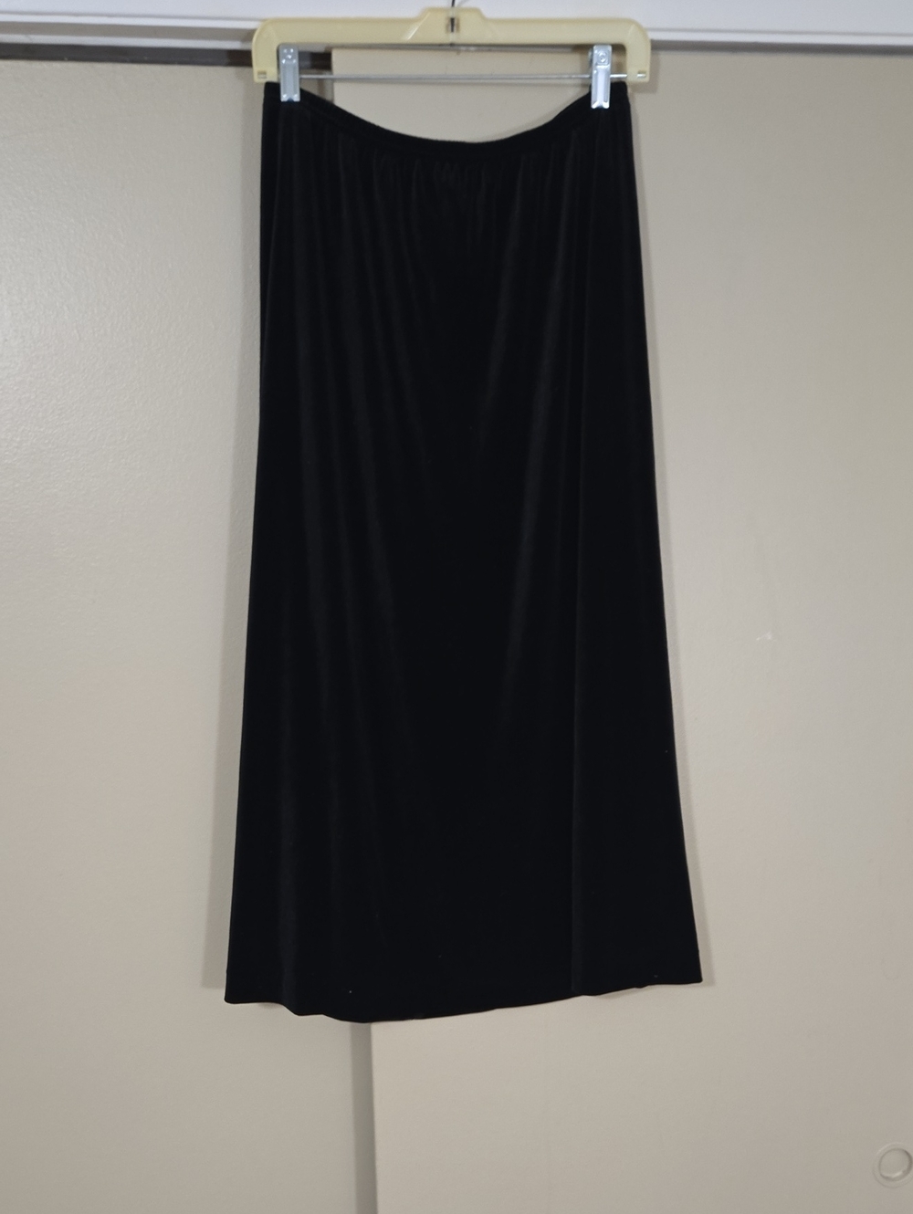 Lauren Ralph Lauren Black Velvet Midi Skirt Size Large